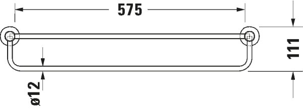 Duravit 99251000 - Nástěnný věšák na ručníky D-CODE 65 cm lesklý chrom