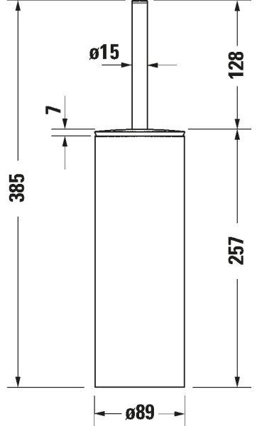Duravit 99284600 - Stojací WC štětka D-CODE matná černá