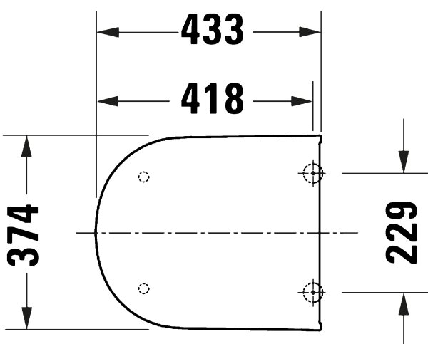 Duravit 28210000 - Záchodové prkénko D-CODE 37,4x43,3 cm bílá