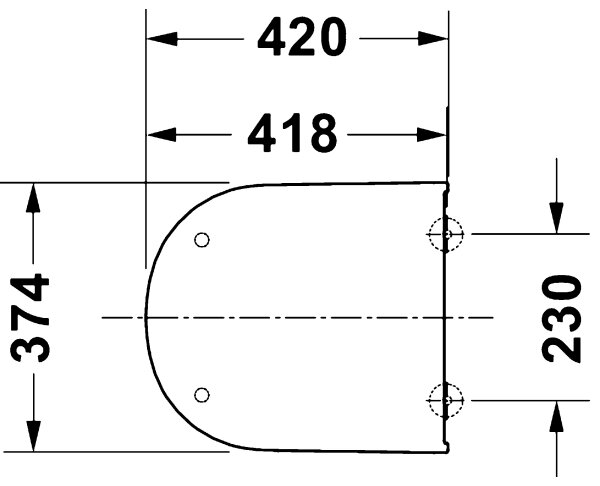 Duravit 28310000 - Záchodové prkénko D-CODE 37,4x42 cm bílá
