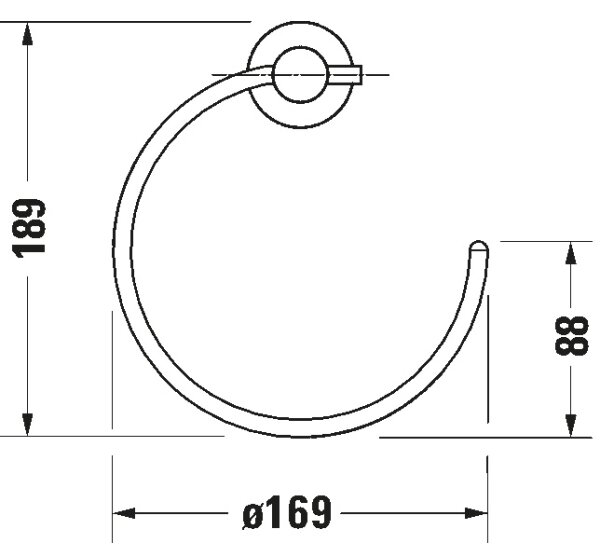 Duravit 99214600 - Nástěnný věšák na ručníky D-CODE matná černá