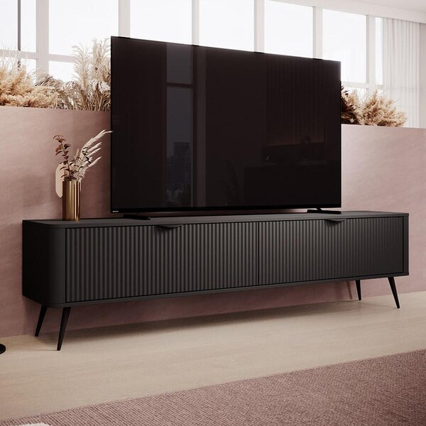 LANTE č | TV stolek E 200 2D | 200 cm | černá