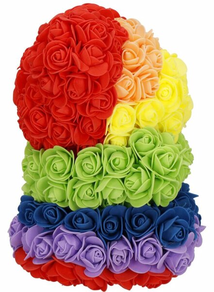 Medvídek z růží 30 cm SPRINGOS ROSE BEAR barevný