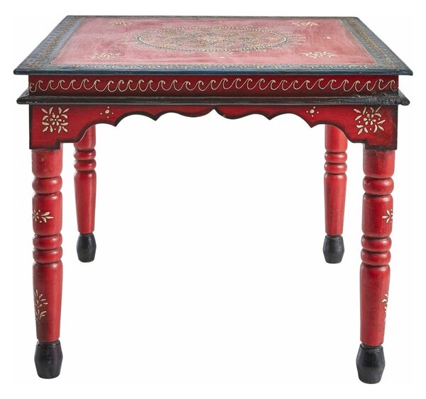 Červený konferenční stolek z mangového dřeva Støraa Vito