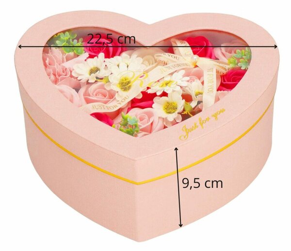 Mýdlové květiny SPRINGOS FLORHEART růžové