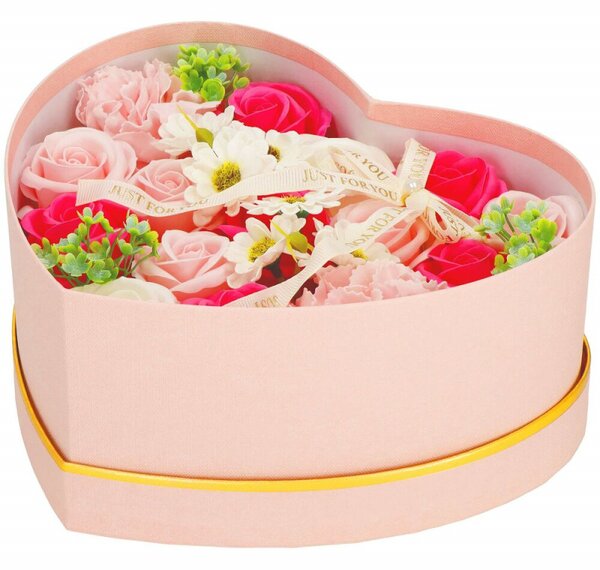Mýdlové květiny SPRINGOS FLORHEART růžové