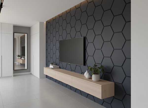Horve Akustický panel Hexagon 620x760 mm - šedý