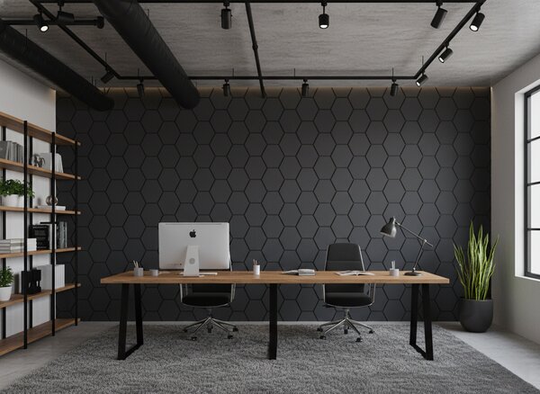 Horve Akustický panel Hexagon 620x760 mm - šedý