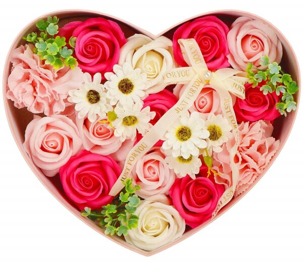 Mýdlové květiny SPRINGOS FLORHEART růžové