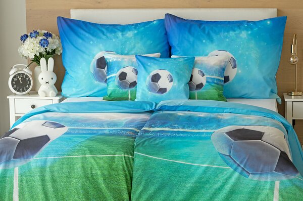 Povlečení Fotbal Bavlna deluxe digitál 1x 140/200, 1x 70/90