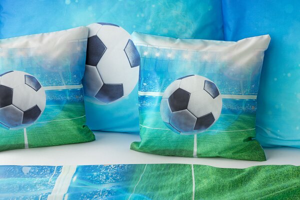 Povlečení Fotbal Bavlna deluxe digitál 1x 140/200, 1x 70/90