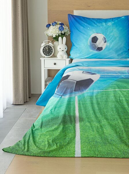Povlečení Fotbal Bavlna deluxe digitál 1x 140/200, 1x 70/90