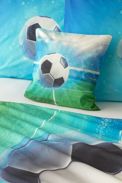 Povlečení Fotbal Bavlna deluxe digitál 1x 140/200, 1x 70/90