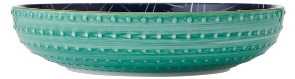 Mikasa Kameninová miska Coupe s indigovým chevron vzorem, 21 cm MKPBOWLS18