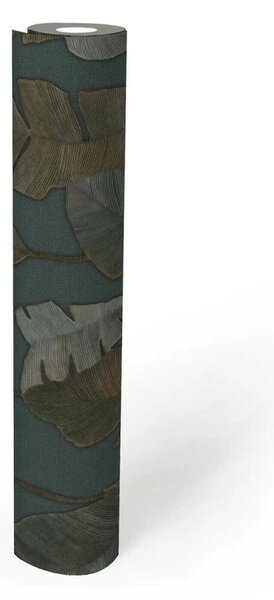A.S. Création | Vliesová samolepicí tapeta aktivovaná vodou WOW 78453-1 | 0,53 x 10,05 m | zelená, modrozelená, hnědá