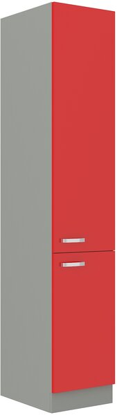 40 cm skříňka vysoká dvoudveřová Barevné provedení: Rose - Šedá / Červený lesk