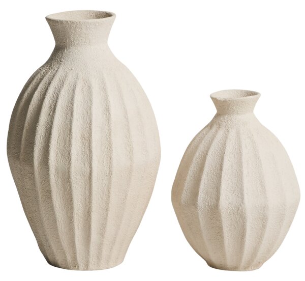 Kave Home Béžová váza Arquena 67 cm