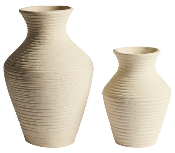Kave Home Béžová váza Pria 25 cm