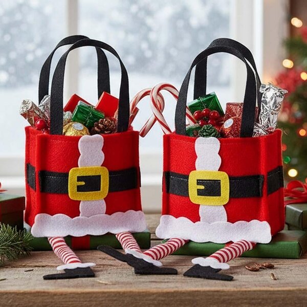 Vánoční dekorativní dárková taška - Santa