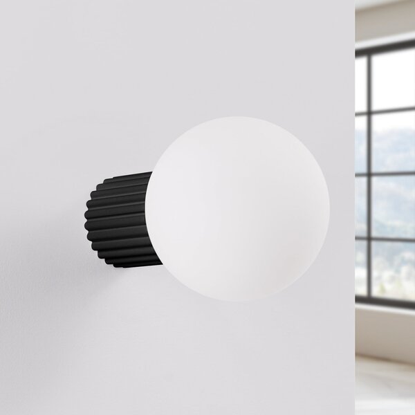 Nástěnná Svítidla SOLLUX LIGHTING, ORBI, stmívatelné, Černá, Koupelna, Hliník