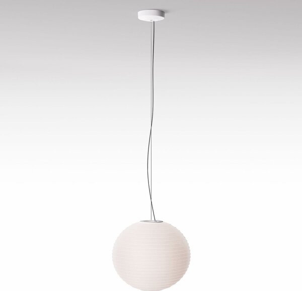 Závěsná svítidlo Rotaliana, Flow Glass, stmívatelné, Bílá, Obývací pokoj, Sklo, Design