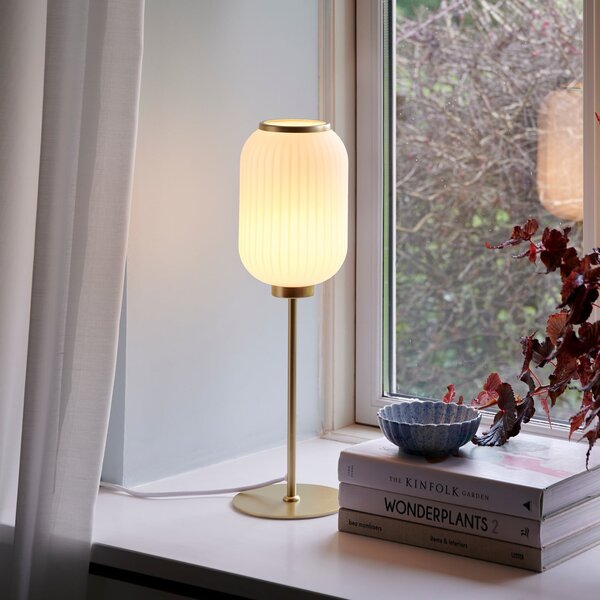 Stolní lampa Nordlux, Milford, Zlatá / mosazná, Obývací pokoj, Kov