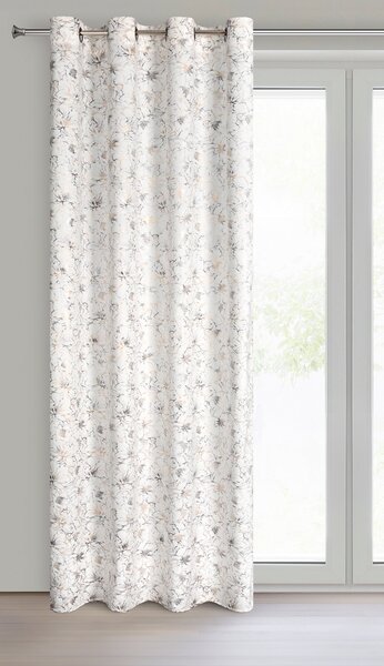 ZATEMŇOVACÍ ZÁVĚS NA KROUŽCÍCH CARMELU 140X250 CM KVĚTY
