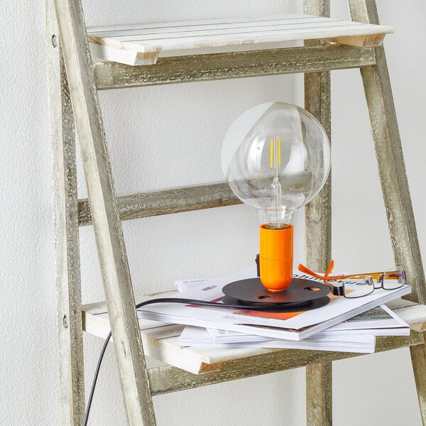 Stolní lampa FLOS, Lampadina, Oranžová, Obývací pokoj, Kov, Design
