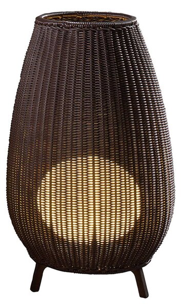Bover Amphora 01 terasové světlo, rattan hnědá