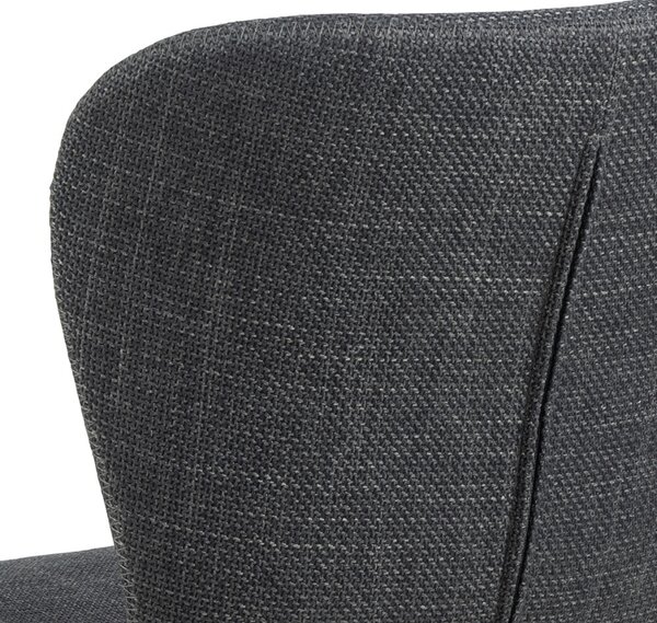 Scandi Tmavě šedá čalouněná jídelní židle Matylda
