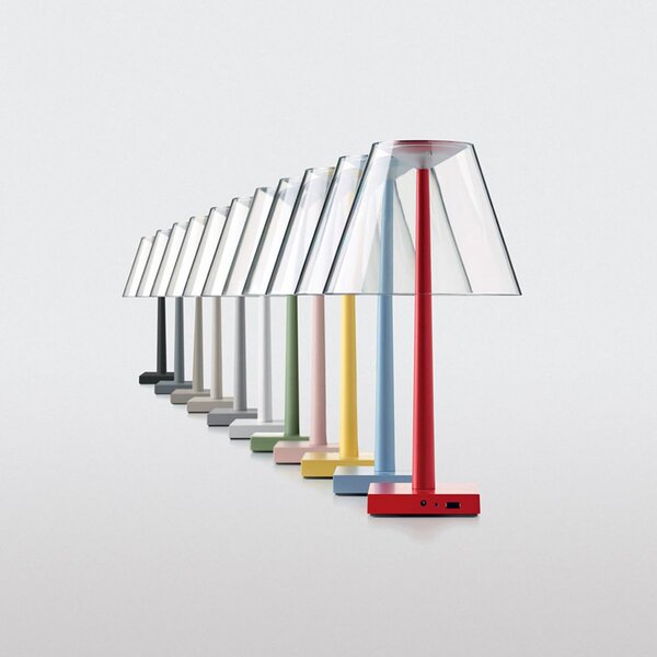 Stolní lampa Rotaliana, Dina+, stmívatelné, Žlutá, Obývací pokoj, Kov, Design