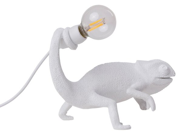 Stolní lampa SELETTI, Chameleon Lamp Still, Bílá, Obývací pokoj, Plast, Design