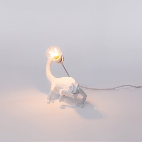 Stolní lampa SELETTI, Chameleon Lamp Still, Bílá, Obývací pokoj, Plast, Design