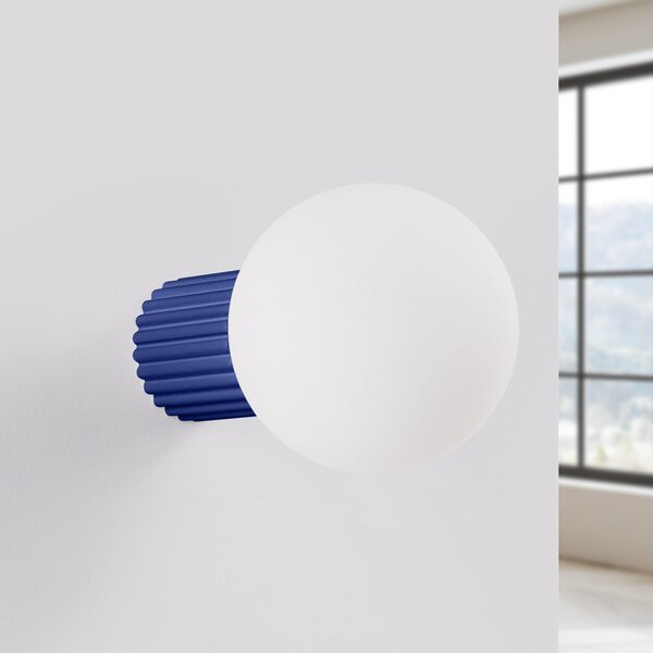 Nástěnná Svítidla SOLLUX LIGHTING, ORBI, stmívatelné, Modrá, Koupelna, Hliník