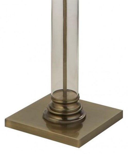 Searchlight EU5142AB Stylová stojanová lampa PEDESTAL PATINA + čiré sklo