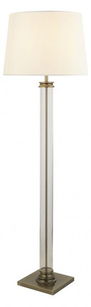 Searchlight EU5142AB Stylová stojanová lampa PEDESTAL PATINA + čiré sklo