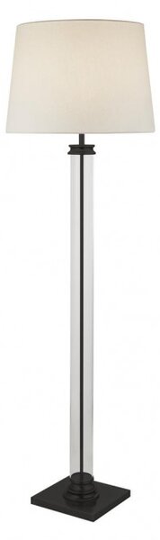 Searchlight EU5142BK Stylová stojanová lampa PEDESTAL černá + čiré sklo