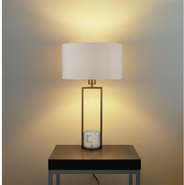 Searchlight EU2871GO Stylová stolní lampa CLAIRE GOLD + bílý mramor