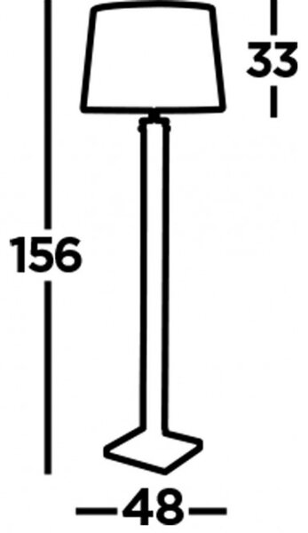 Searchlight EU5142BK Stylová stojanová lampa PEDESTAL černá + čiré sklo