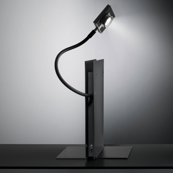 Stolní lampa Ingo Maurer, LED´s Oskar, Černá, Ložnice, Kov, Design