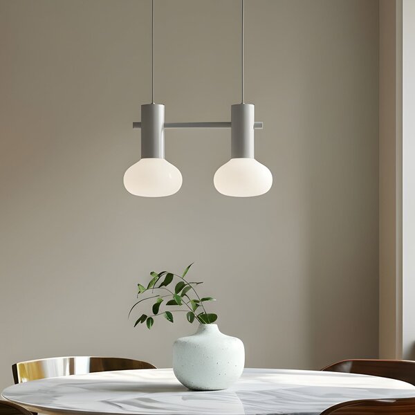 Závěsná svítidlo ALDEX, Flo, stmívatelné, Šedá, Obývací pokoj, Kov, Design