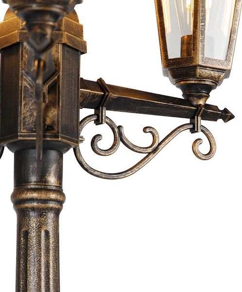 Chytrá venkovní lampa zlatá 3-světlo vč. Wifi ST64 - New Haven