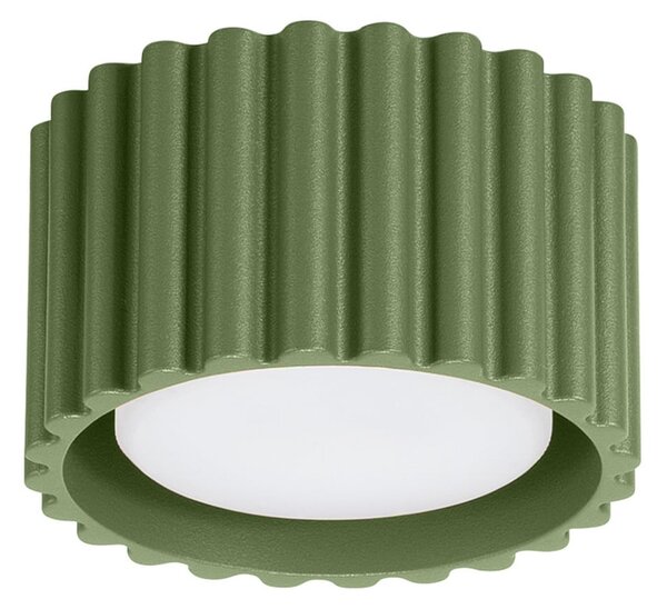 Stropní Lampa SOLLUX LIGHTING, RIBLA, stmívatelné, Zelená, Obývací pokoj, Hliník