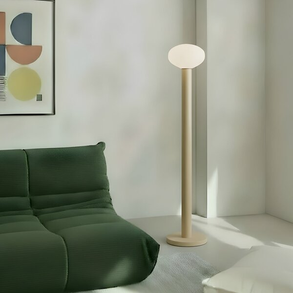 Stojací Lampa ALDEX, Flo, Béžová, Obývací pokoj, Kov, Design