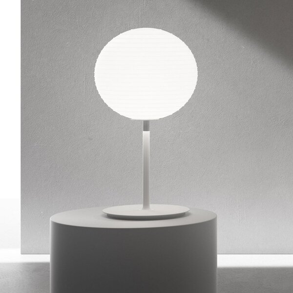 Stolní lampa Rotaliana, Flow Glass, stmívatelné, Bílá, Obývací pokoj, Kov, Design
