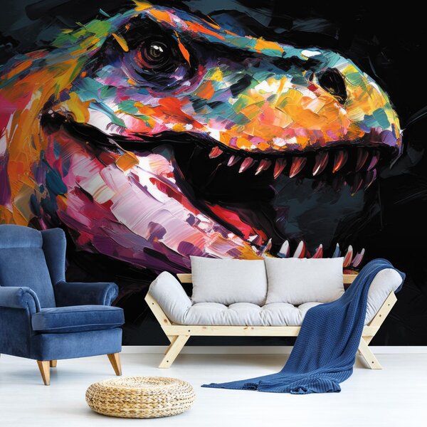 Fototapeta - Akrylová malba T-rexe (245x170 cm)