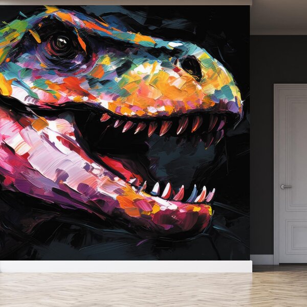 Fototapeta - Akrylová malba T-rexe (245x170 cm)