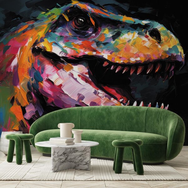 Fototapeta - Akrylová malba T-rexe (245x170 cm)