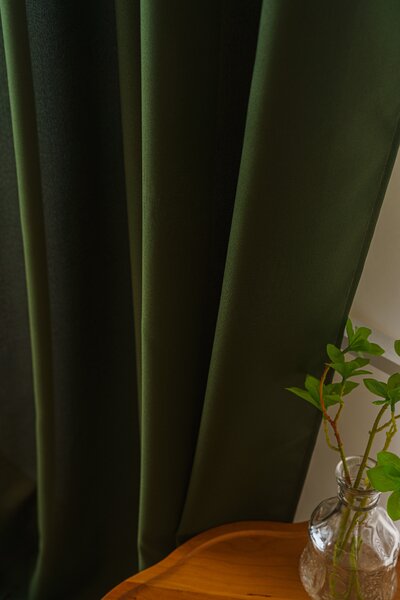 Závěs OXFORD LIGHT 140x250 cm, tmavě zelený Zavěšení: Řasící páska