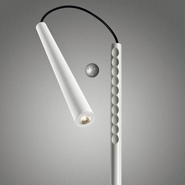 Stolní lampa Foscarini, Magneto, Bílá, Obývací pokoj, Kov, Design